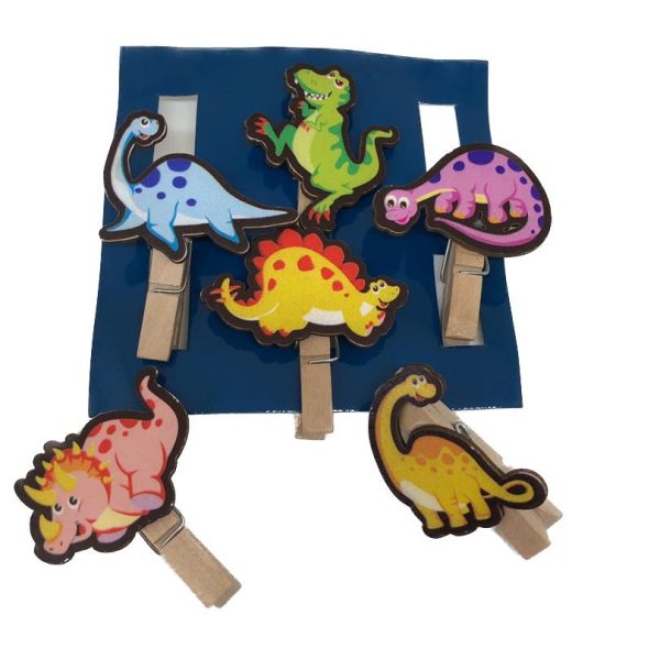 گیره چوبی طرح دایناسور